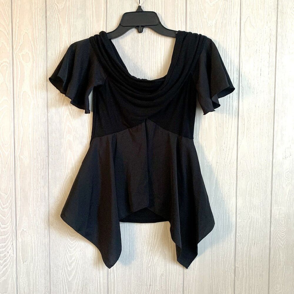 BCBGMAXAZRIA Black Off Shoulder Top Size XS NWT
